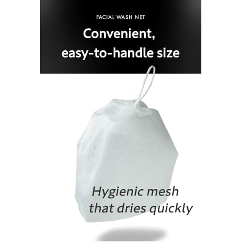 Foaming Face Wash Net for Men ? Japanese Skincare Tool for Quick Lather, Deep Clean, Non-Slip Mesh, Made in Japan