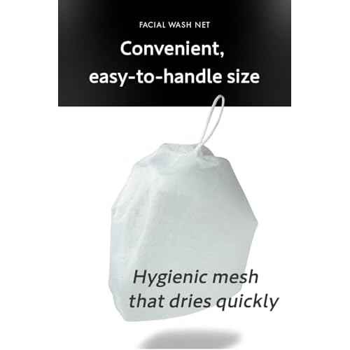 Foaming Face Wash Net for Men ? Japanese Skincare Tool for Quick Lather, Deep Clean, Non-Slip Mesh, Made in Japan