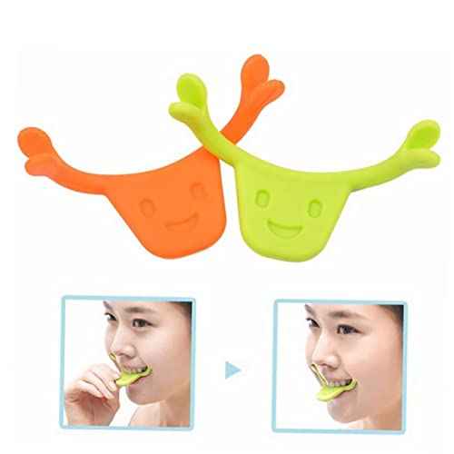 FRCOLOR 2pcs Smile Trainer Silicone Mouth Stretching Lifting Tool for Facial Muscles Edible Silicone Smile Brace for Daily Use