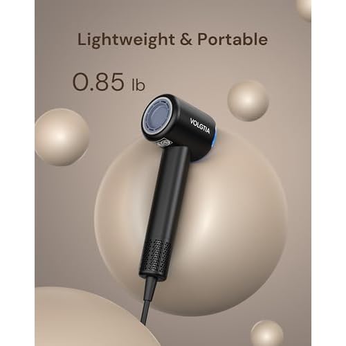 Hair Dryer with Diffuser for Curly Hair, Blow Dryer, 110000 RPM Professional High Speed Hairdryer with Negative Ions, 1400W Blow Dryer with 6.5 Ft Cord Fast Drying for Women Men