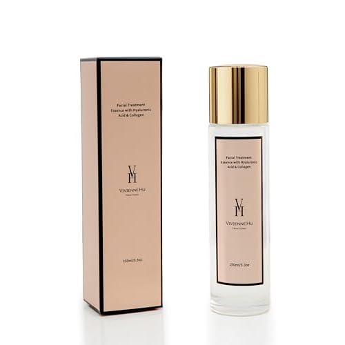 VivienneHu Facial Treatment Essence with Hyaluronic Acid & Collagen, Anti-Aging Essence Skincare to Reduce The Appearance of Fine Lines, Refines Texture, Improves Firmness & Dark Spots, 5.3Oz, 150g
