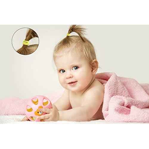 C?LLOT 360PCS Baby Hair Ties, 36 Multicolors Elastic Hair Ties,2cm in Diameter No Crease Finger Rubber Hair Elastics,Small Thin Hair Ponytail Holders Hair Accessories for Baby Girls Toddlers Kids