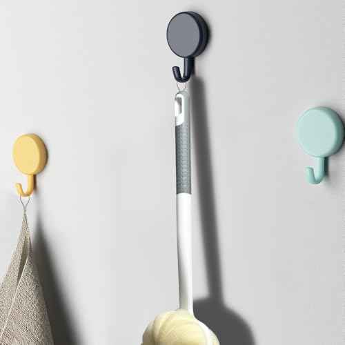 Shower Body Brush Soft Bristles and Loofah Long Handle Back Scrubber Bath Mesh Sponge Skin Exfoliating Men and Women (Grey)