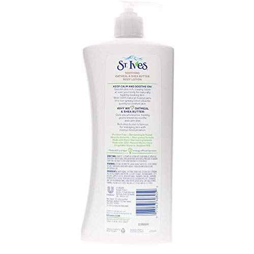 St. Ives Nourish & Soothe, Oatmeal & Shea Butter Body Lotion 21 oz (Pack of 3)