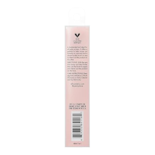 e.l.f. Putty Primer Brush & Applicator, Dual-Ended Makeup Tool For Applying e.l.f. Putty Products, Made With Synthetic Bristles, Vegan & Cruelty-Free