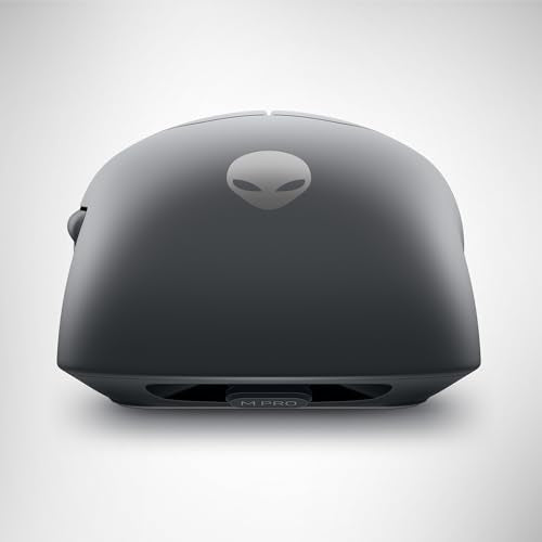 Alienware Pro Wireless Gaming Mouse - 2.4GHz Gaming Wireless/USB Wired Connectivity, Adjustable DPI, Optical Sensor Technology, 6 Programmable Buttons, 650 IPS Sensor Max Speed - Dark Side of the Moon
