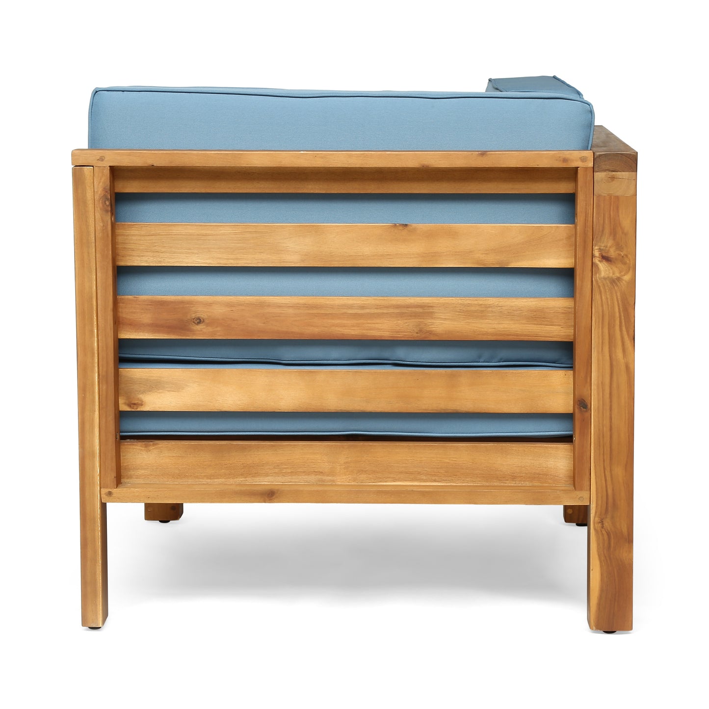 Oana Outdoor 3-Piece Sofa Set - Blue Acacia Wood Sectional