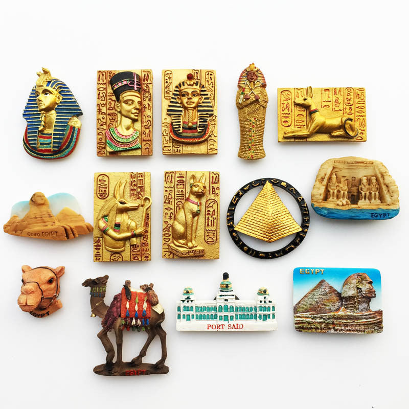 Egyptian Culture Magnetic Refrigerator Magnets Set - Classic & Landmark Designs