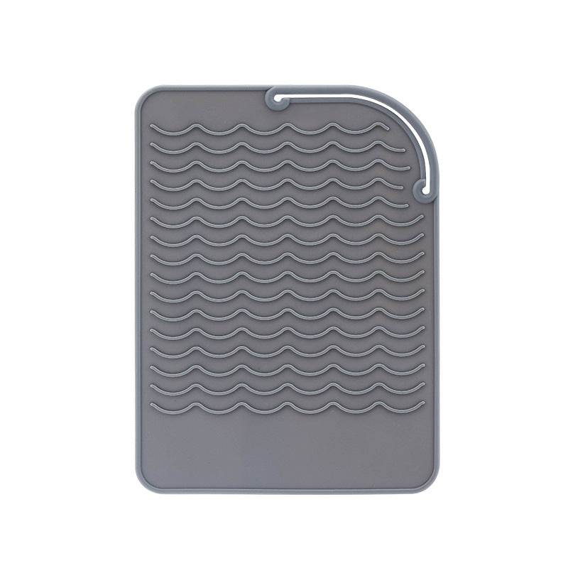 Portable Hair Curler & Straightener Silicone Heat Proof Mat for Styling