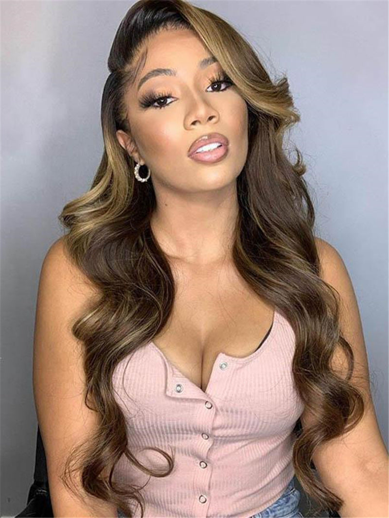 Women's Long Curly Hair Wig with High Temp Silk Synthetic Fiber - 65cm, Multiple Colors