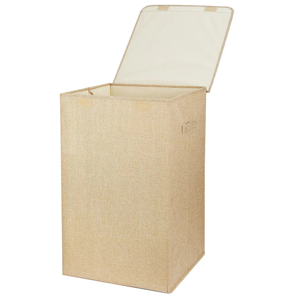 Foldable Laundry Hampers Washing Clothes Basket With Lid Handles