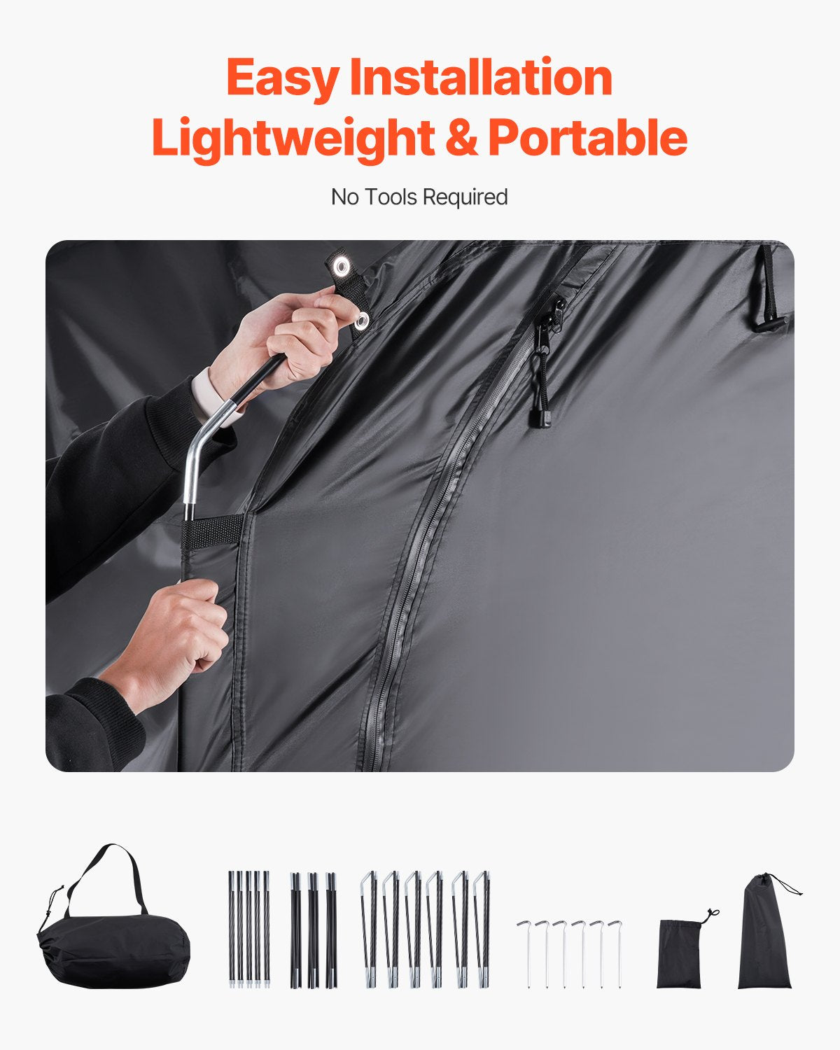 Outdoor Waterproof Bike Storage Tent for 5 Bicycles - Spacious & Portable