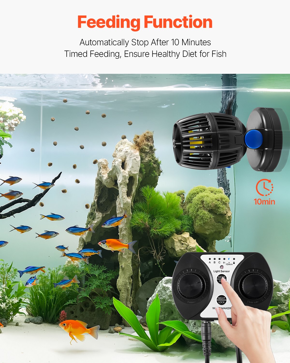 Aquarium Wave Maker 10W DC 24V with Controller & Magnetic Base - Ocean Currents