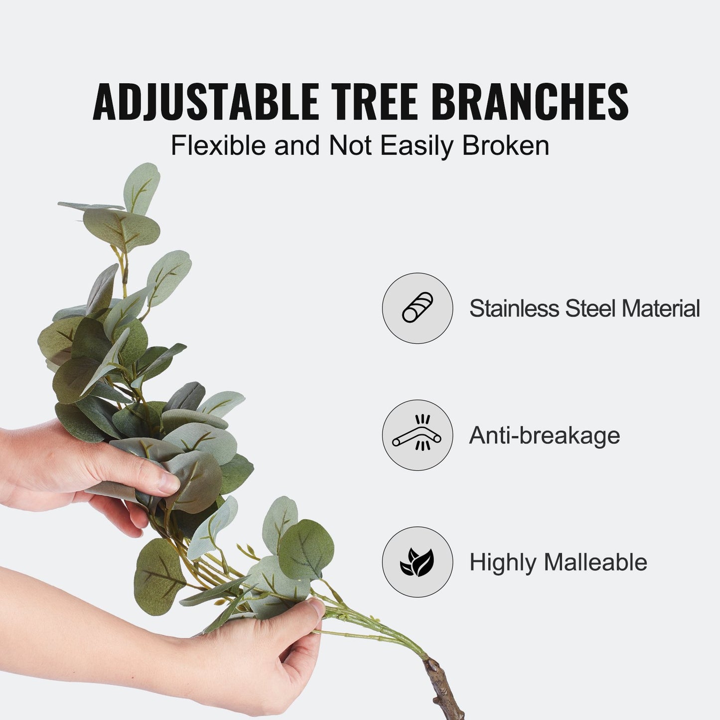 6 FT Tall Artificial Eucalyptus Tree - Realistic Faux Plant for Indoor Outdoor Decor