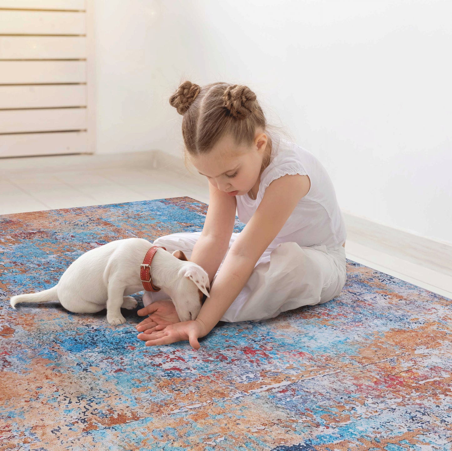 MAVAL Multi Washable Rug 2'6'' X 10' Runner Multi,