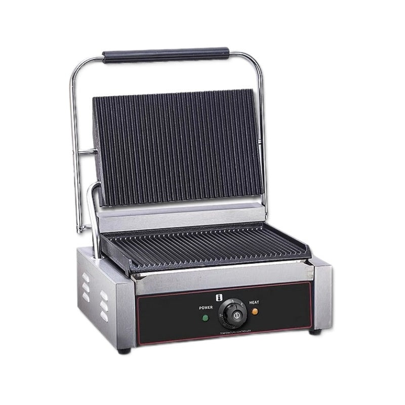 Electric Teppanyaki Grill with Double-Sided Heating Plate for Home Cooking
