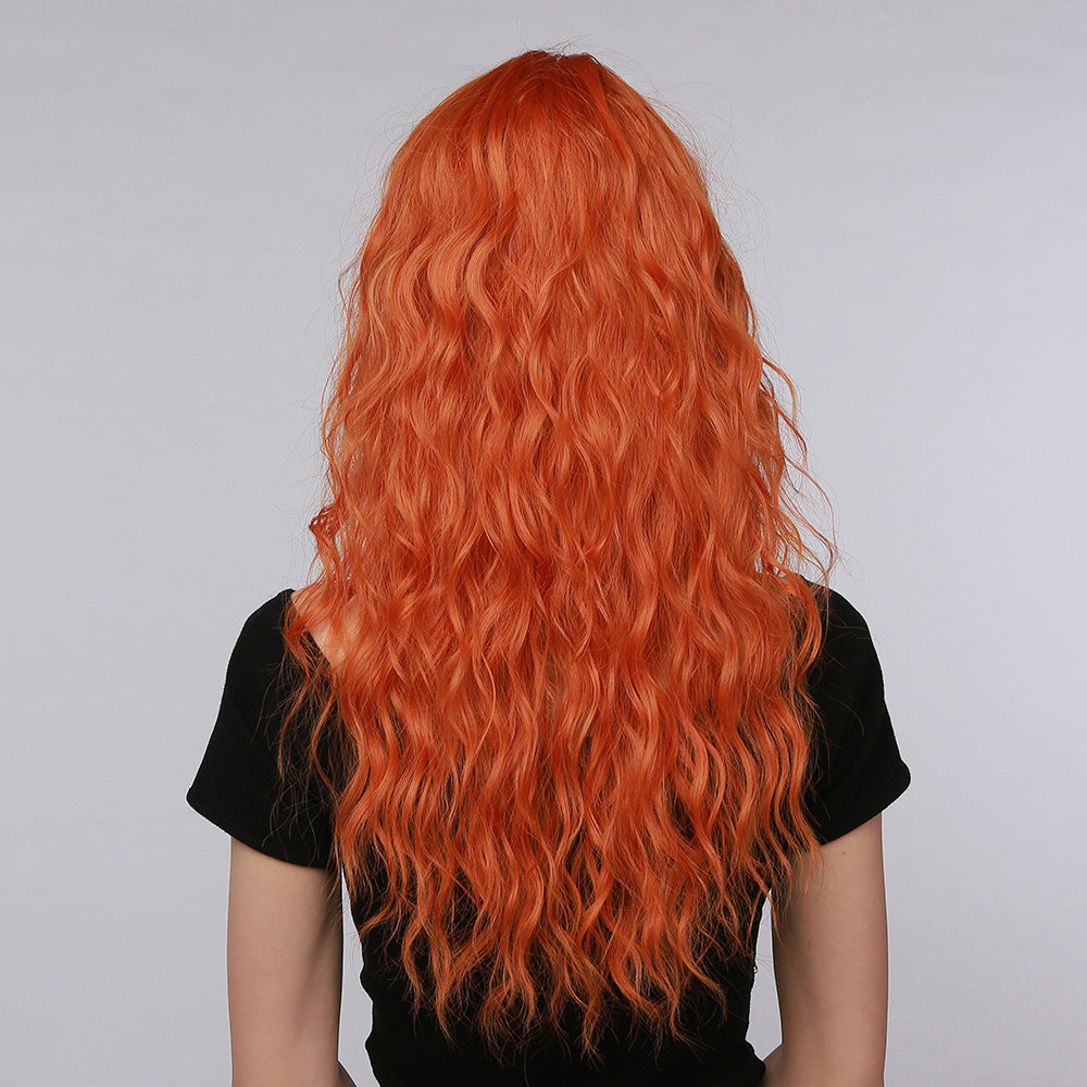 Women's Halloween Wig Orange Small Volume Synthetic Headgear