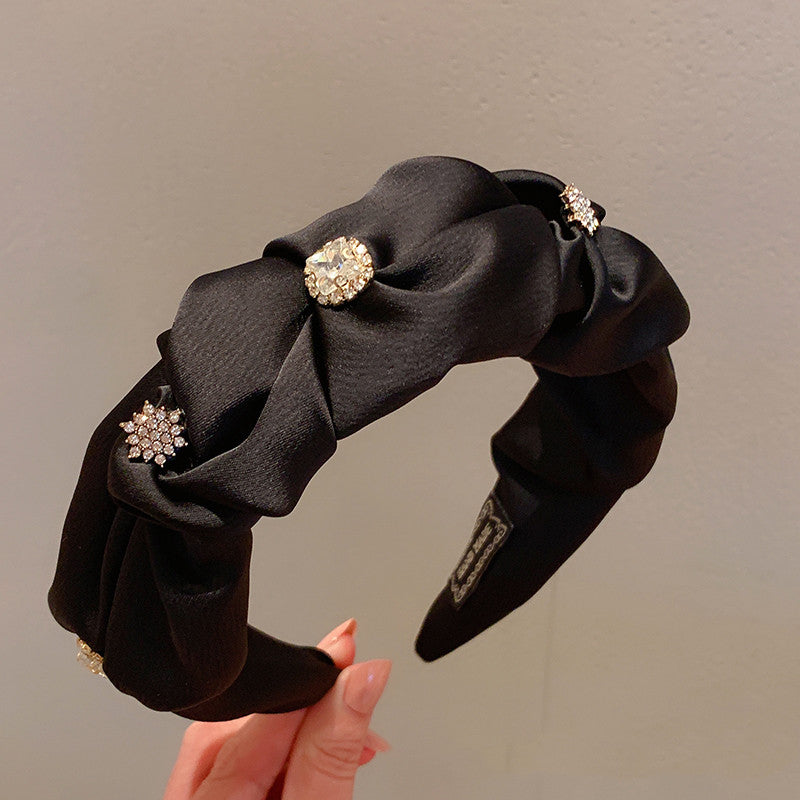 High Headband Women’s Hair Accessory with Crystal Mosaic - Multiple Colors