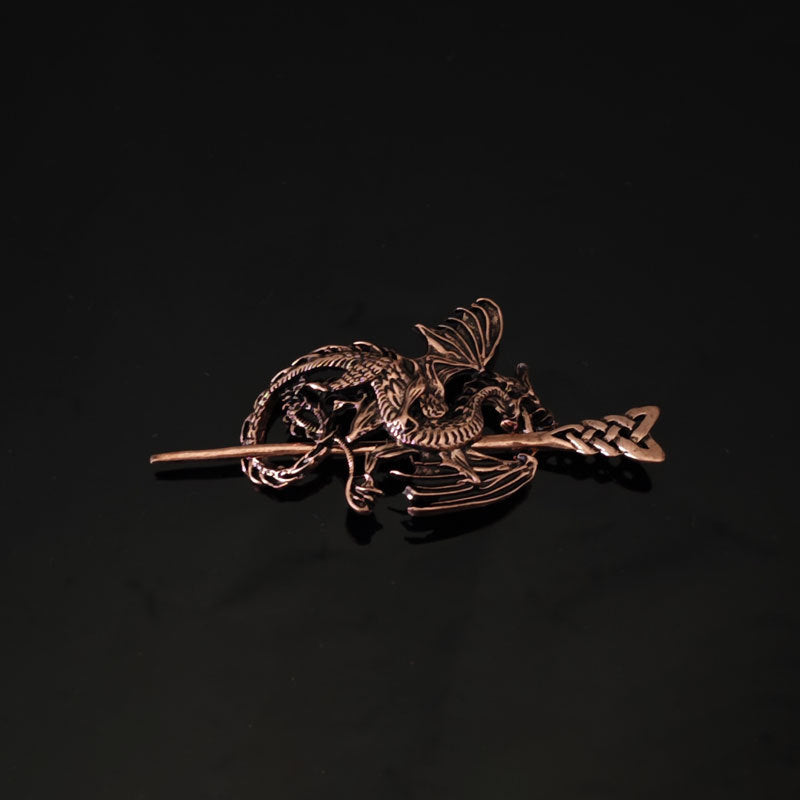 Retro Viking Dragon Hairpin Women's Hair Accessory Nordic Style