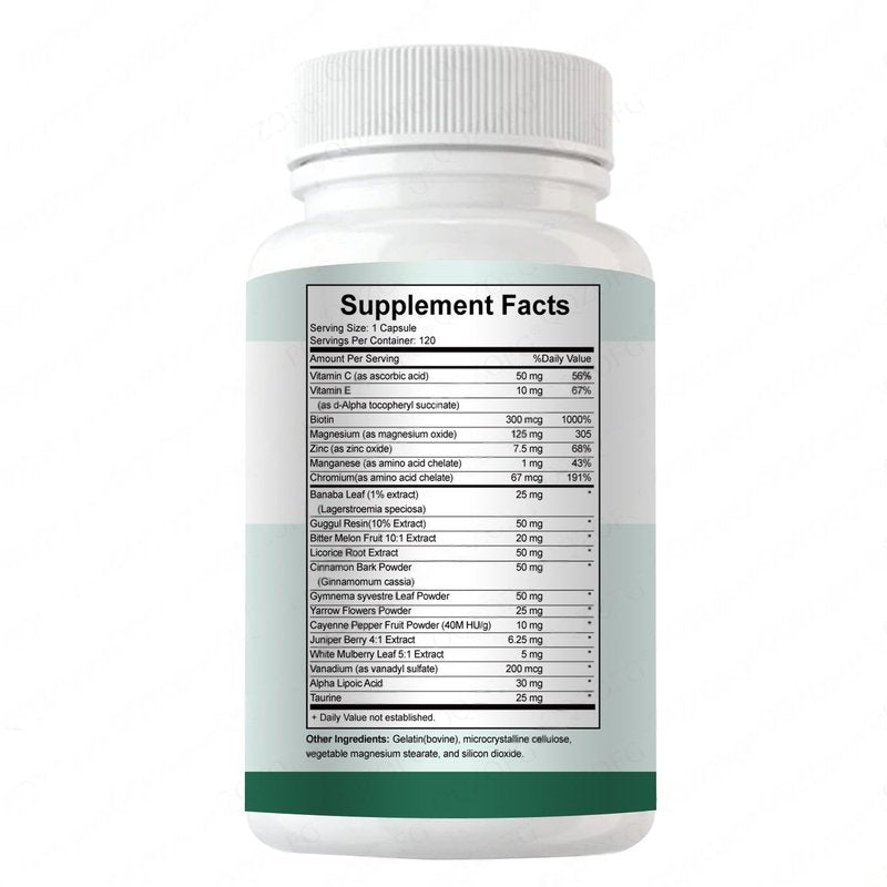 Blood Sugar Support Capsules - 120 Count
