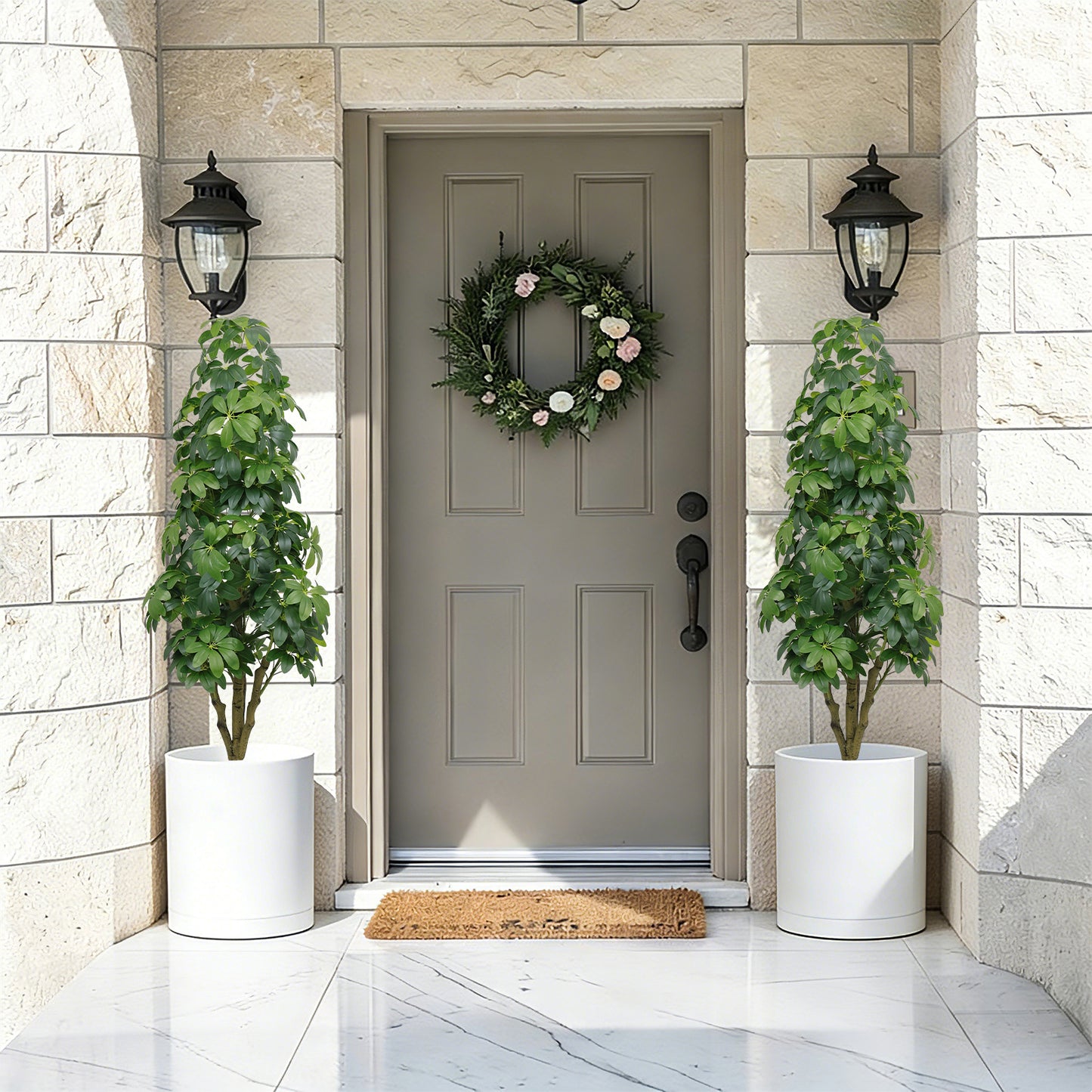 5.2FT Realistic Artificial Tree - Green Faux Plant for Indoor & Outdoor Decor