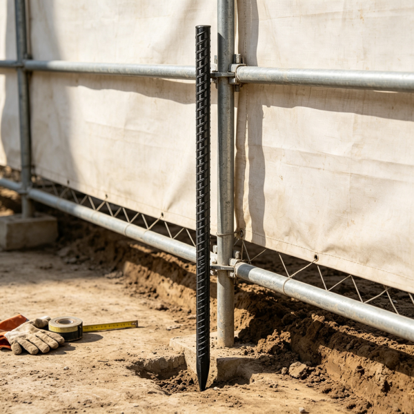 Heavy-Duty 16-Inch Rebar Stakes - Ground Anchors for Fencing, Tents, Gardening & Camping