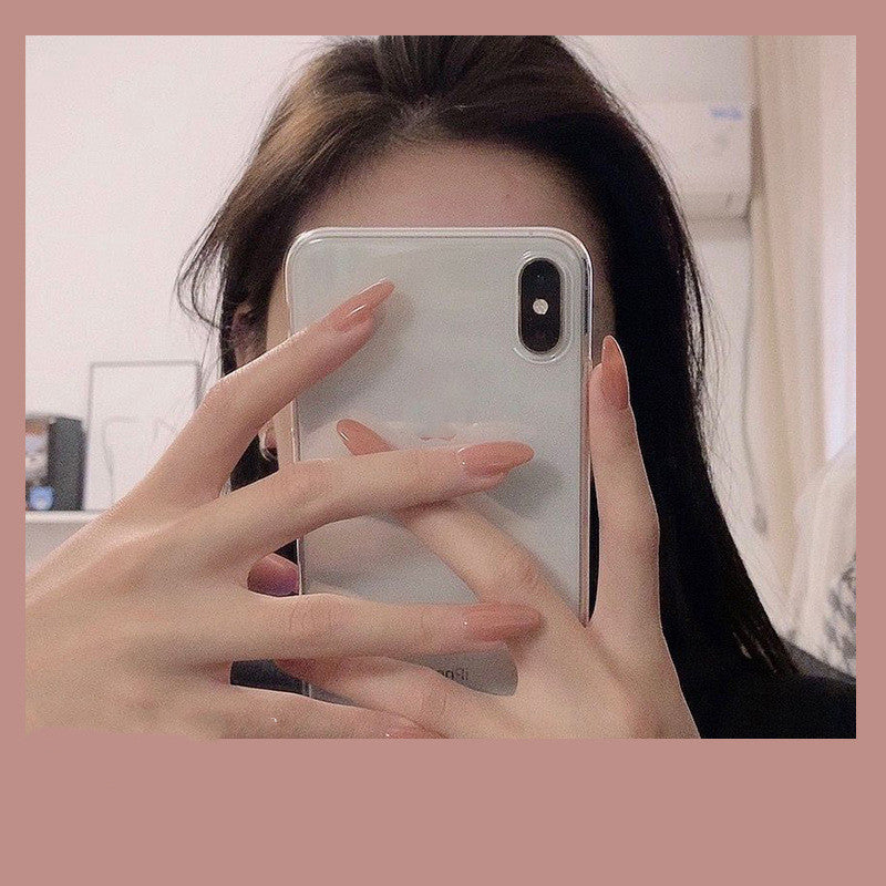 Yellow Nail Art Fake Nail Patch - Detachable Scrub for Manicure