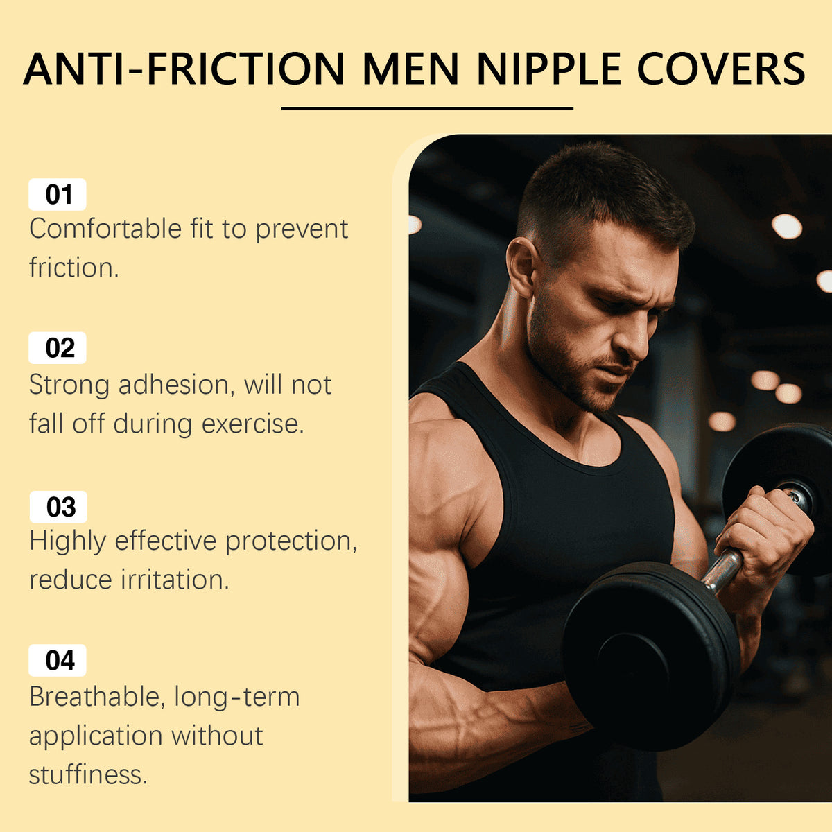 Men's Sports Anti Friction Chest Patch