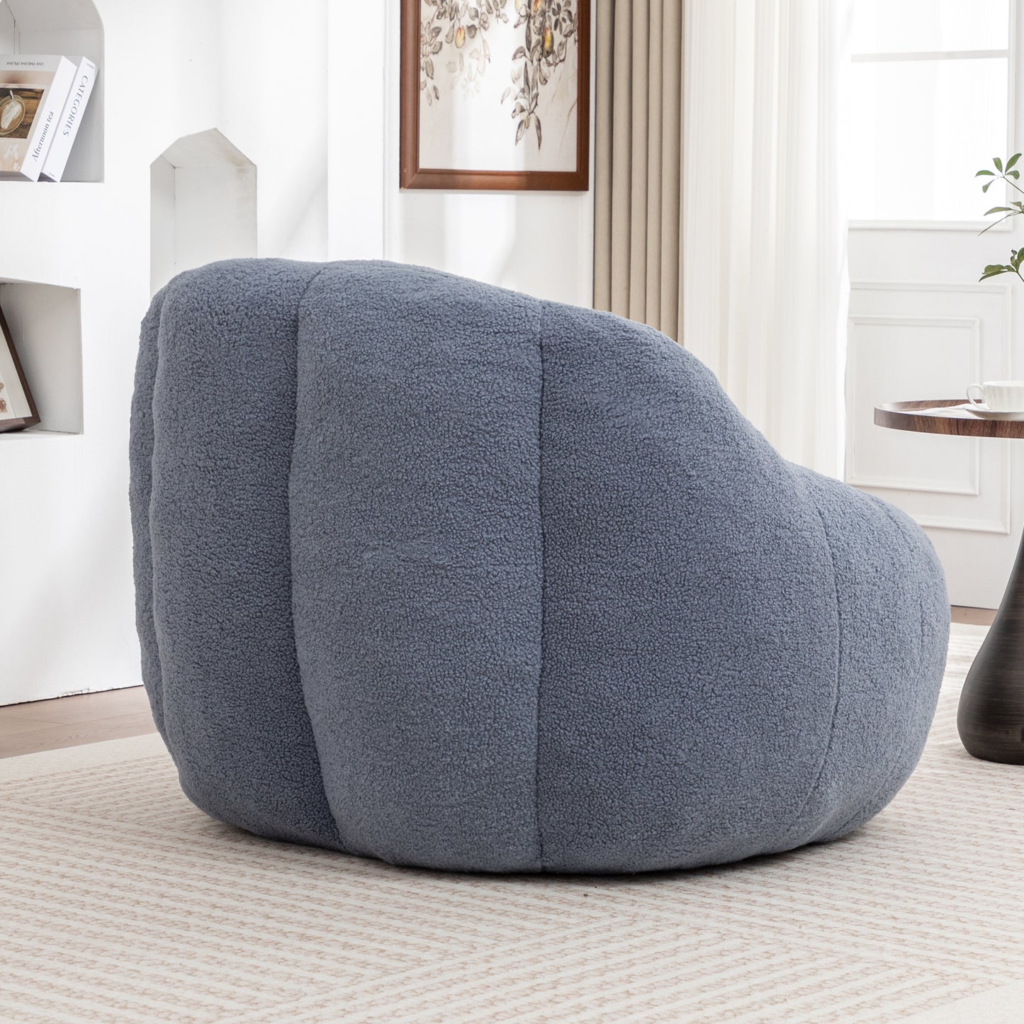 Bean Bag Chair With Filler, Sofa Tufted Soft Stuffed Filling, Fluffy