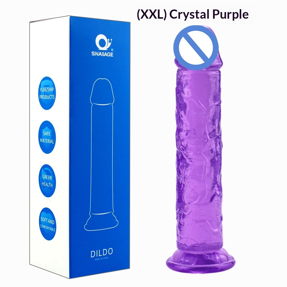Egg-Free Crystal Clear Silicone Dildo Toy for Adult Wellness