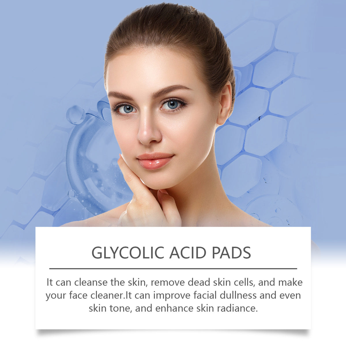 Glycolic Acid Facial Cleansing Cotton Pads - Deep Skin Rejuvenation, 40 Pads