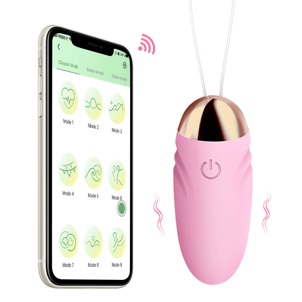 Silicone Remote Control Love Egg Vibrator with App & USB Charging
