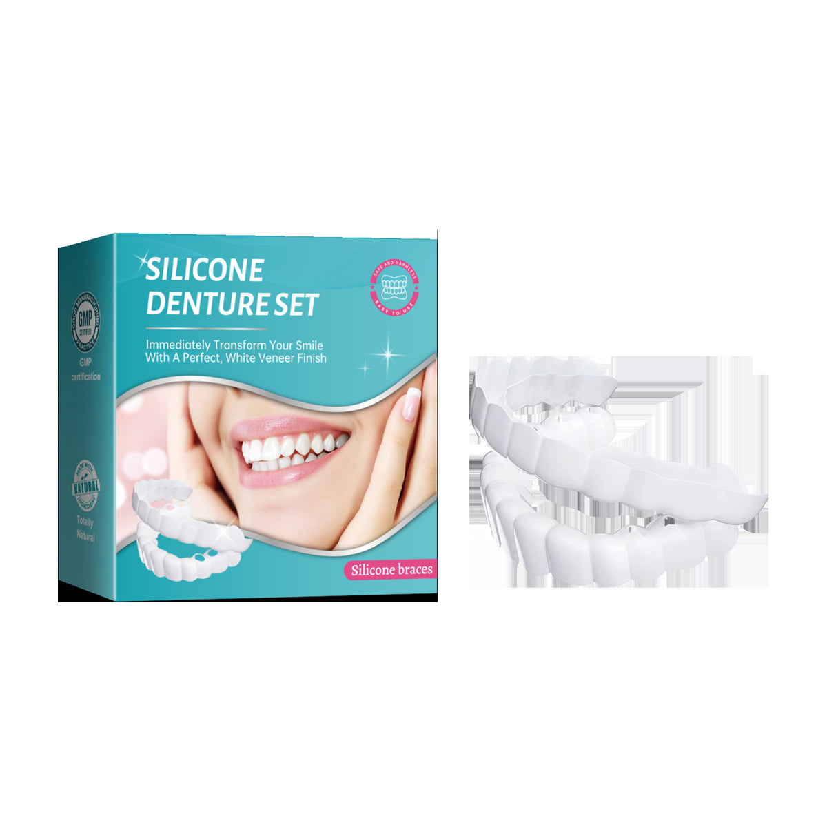 Silicone Simulation Dentures Whitening Smile Brightening White