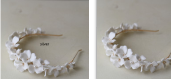 Bridal Ceramic Flower Headband