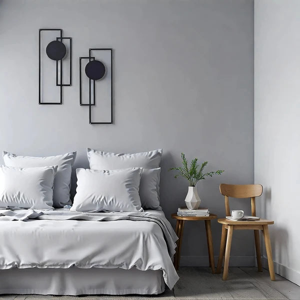 Abstract Line Iron Wall Art Set - Minimalist Black & White Decor