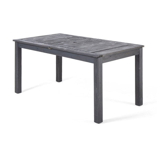 7-Piece Outdoor Dining Set with Extendable Acacia Wood Table