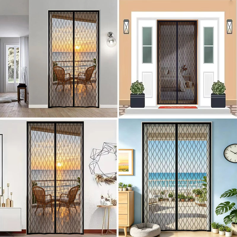 Magnetic Mosquito Screen Door Curtain - Fine Mesh, Pet Friendly, Easy Install