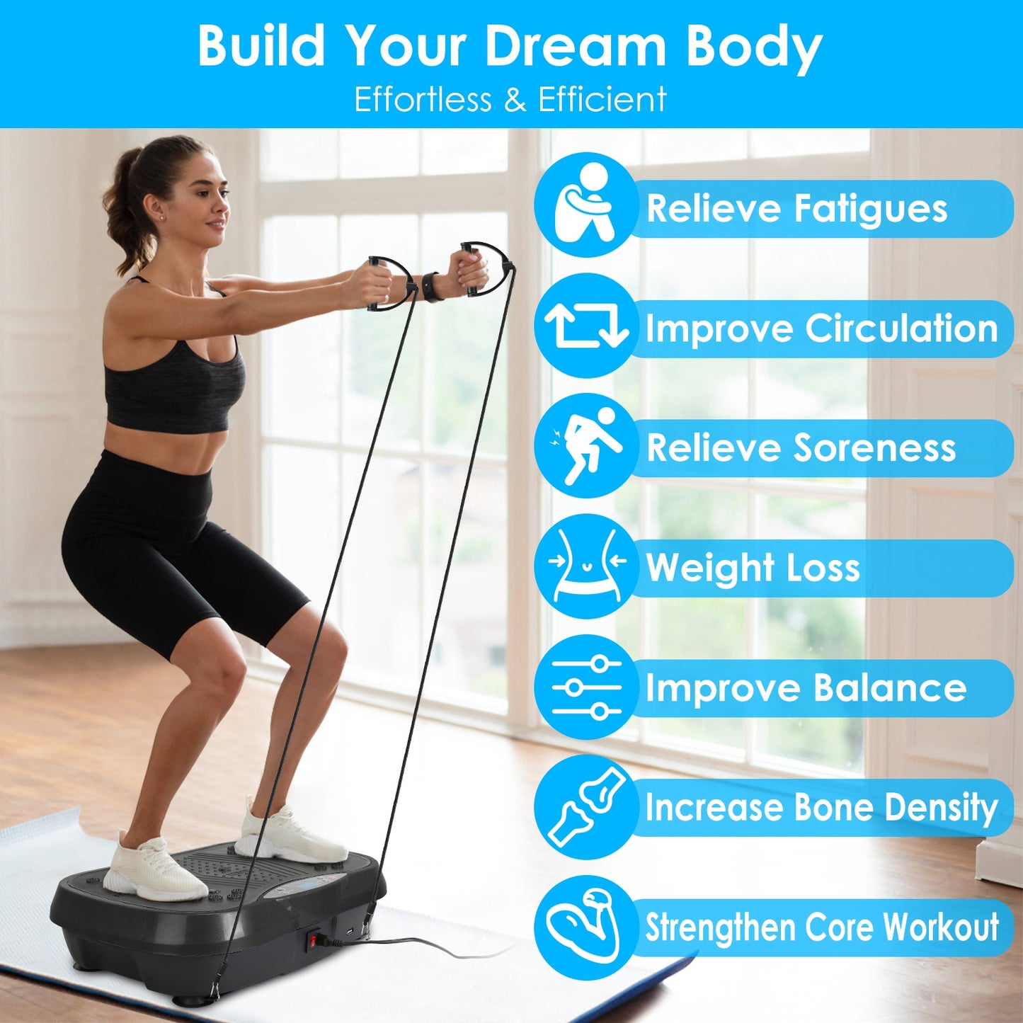 Whole Body Vibration Exercise Machine with 120 Speeds & Remote Control