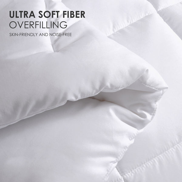 Oversized Checkered Quilted Duvet Cover - Cozy Design