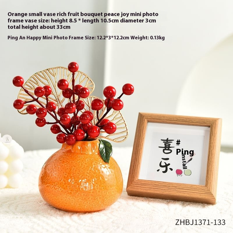 Small Ceramic Vase for Home Decor and Flower Arrangements