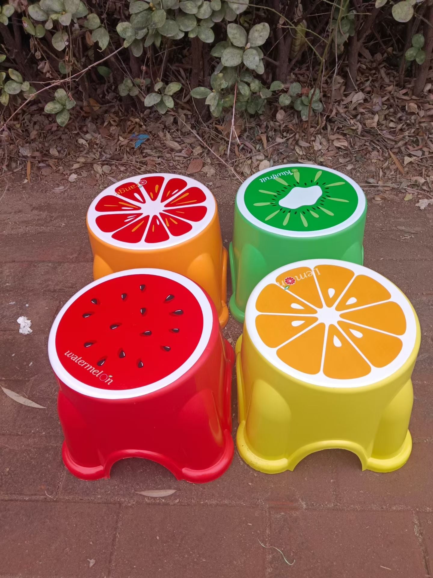 Fruit Series Plastic Stool - Random Model for Kitchen Storage
