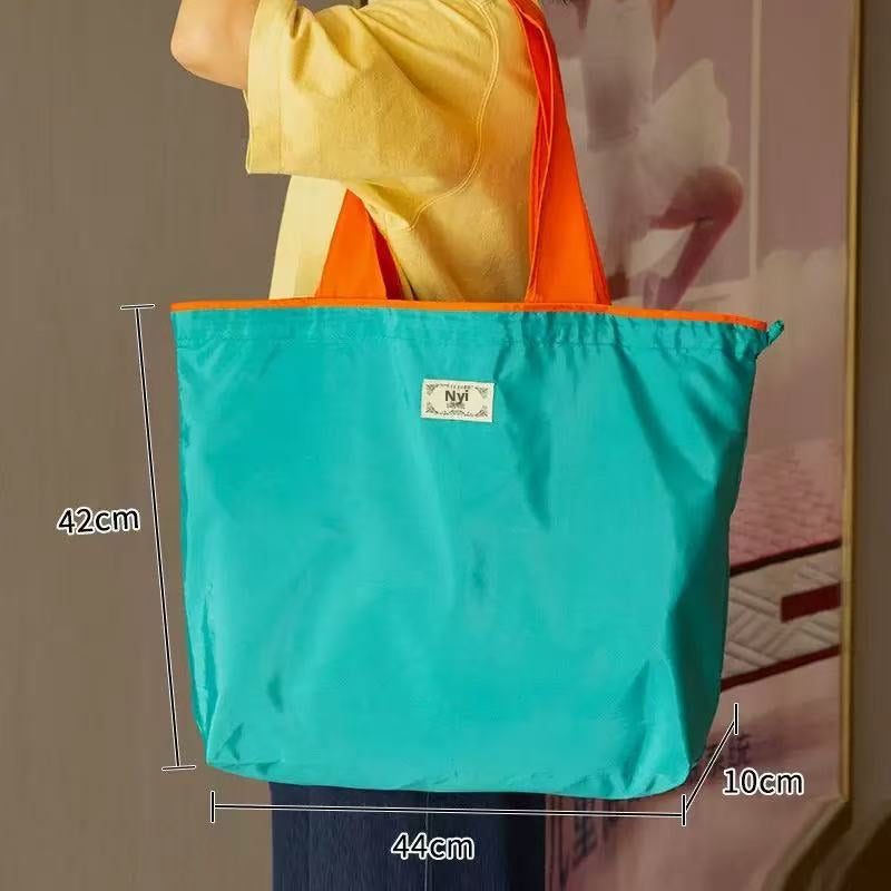 Purple Memory Cloth Shopping Bag - Portable Eco-Friendly Tote