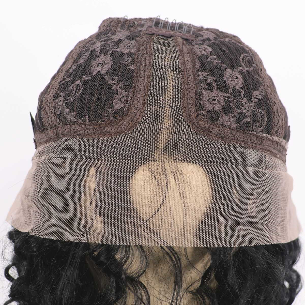 Long Curly Synthetic Hair Wig - Black