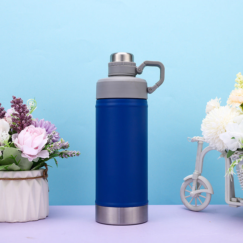 304 Stainless Steel Double-Wall Insulated Travel Mug with Flip-Top Lid