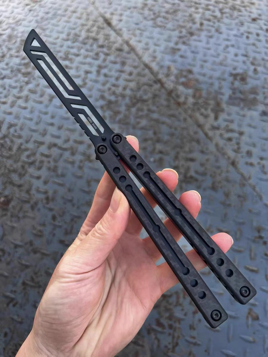 7-Series Aluminum Alloy Butterfly Training Knife with G10 Handle - Folding Combat Knife