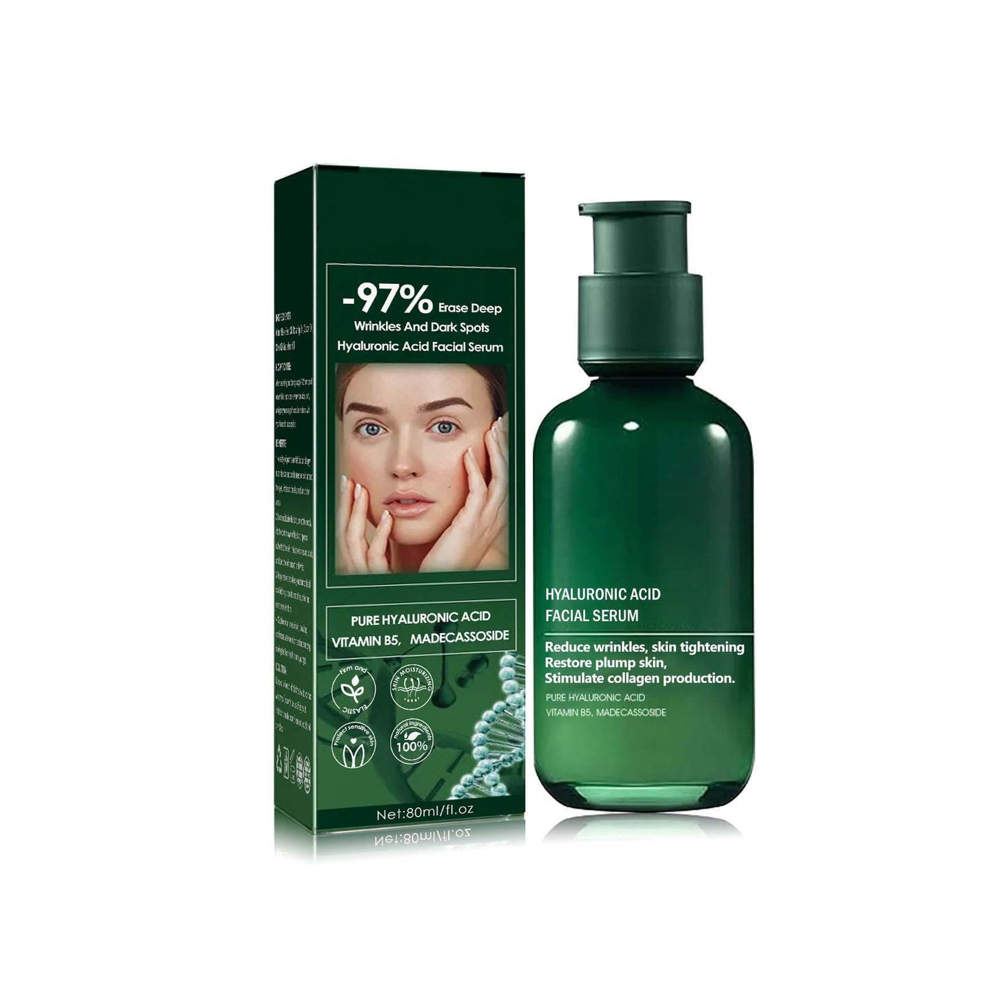 Hyaluronic Acid Facial Serum Anti-Wrinkle Brightening 80ml