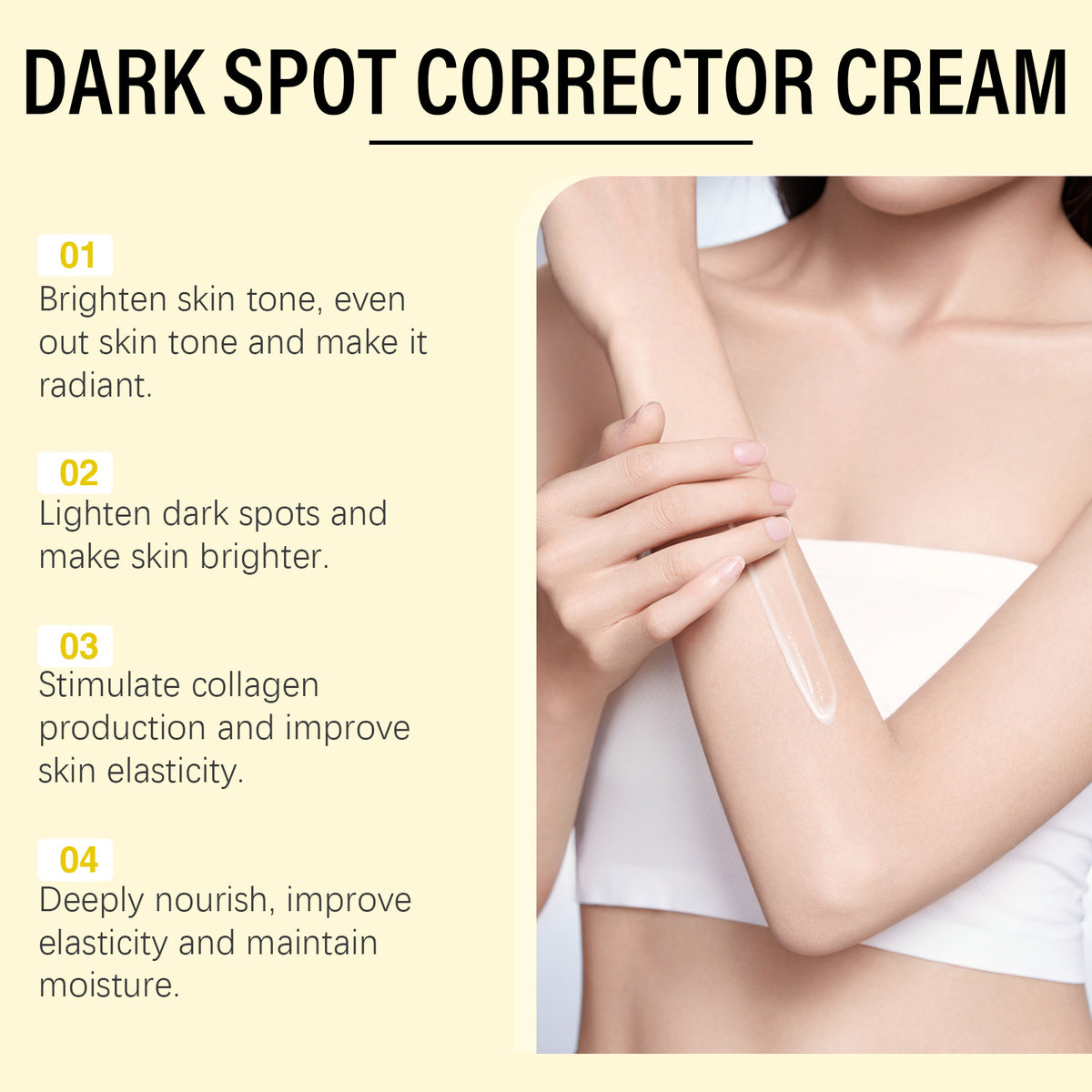 Moisturizing Body Cream - Hydrating Skin Care with Arbutin & Collagen, 50g
