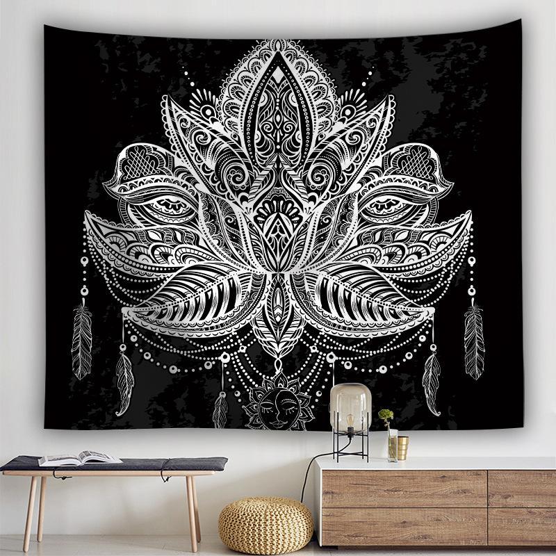Dreamcatcher Lotus Tapestry - Nordic Style Cotton Fabric Home Decor