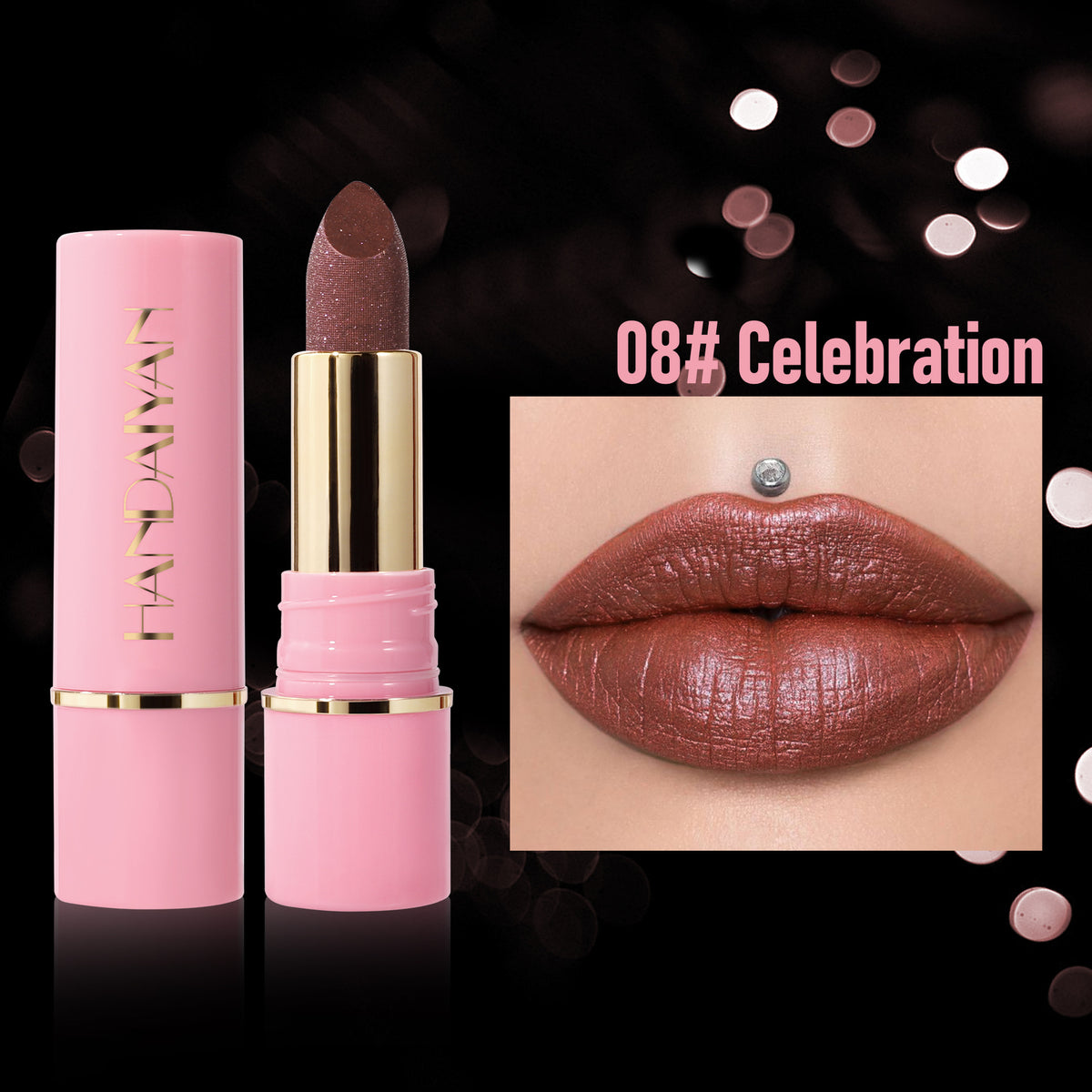 Pearlescent Lipstick Set 8 Colors Moisturizing Waterproof Lip Color