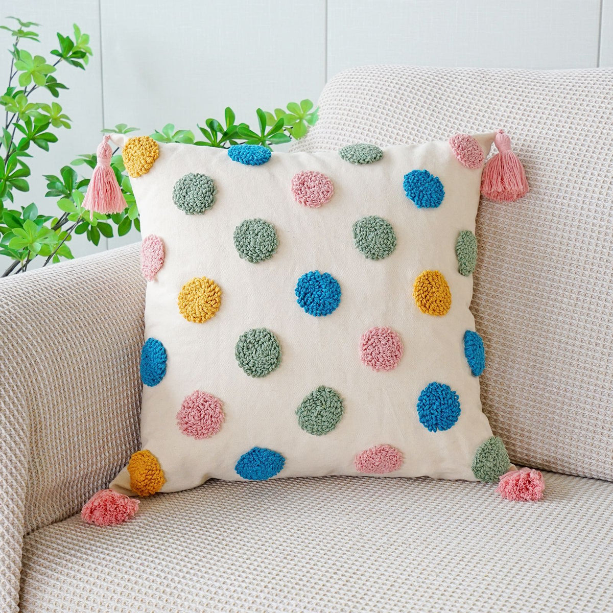 Minimalist Loop-Pile Pillow Cover 45x45cm Home Decor Cushion